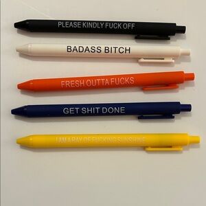 Colorful Pen Set with Bold Statements